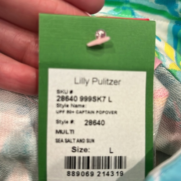Lilly Pulitzer UPF 50+ Captain Popover in Multi Sea Salt & Sun Size Large NWT - Picture 10 of 10